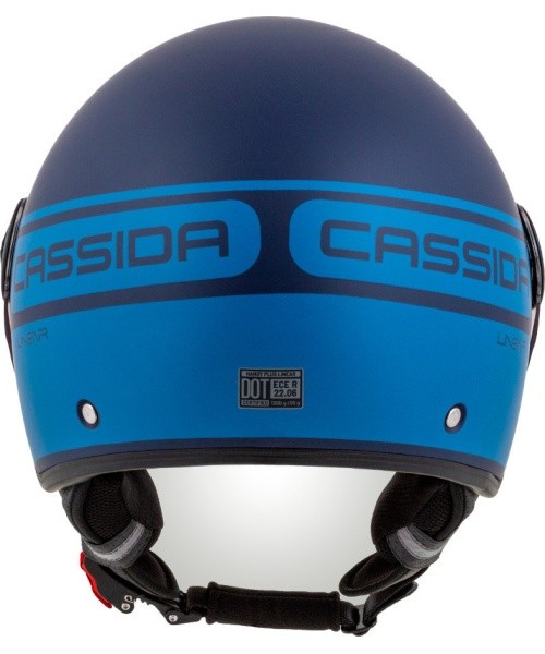 Motorcycle Helmet Cassida Handy Plus Linear Pearl Matte Blue/Dark Blue