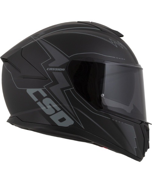 Motorcycle Helmet Cassida Integral GT 2.1 Flash Matte Black/Dark Gray