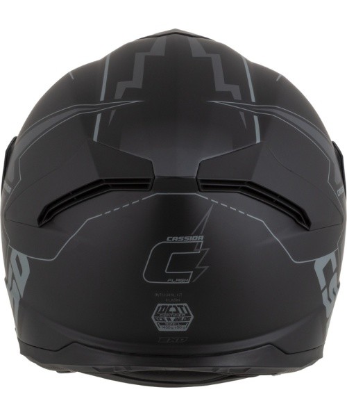 Mootorrattakiiver Cassida Integral GT 2.1 Flash, mattmust / tumehall