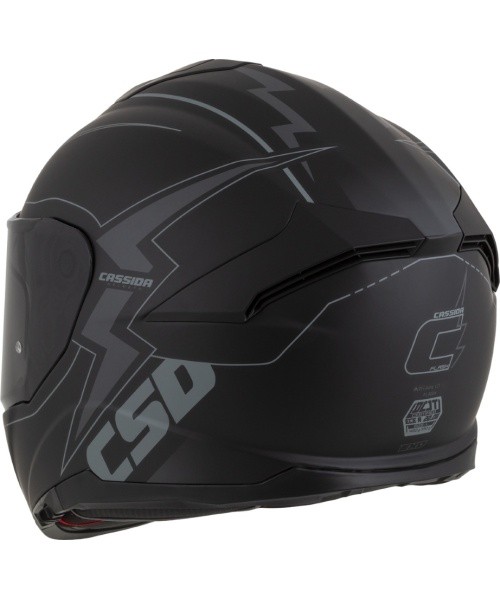 Motorcycle Helmet Cassida Integral GT 2.1 Flash Matte Black/Dark Gray