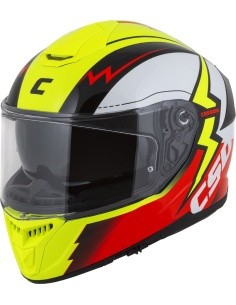 Mootorrattakiiver Cassida Integral GT 2.1 Flash fluorestseeruv kollane/fluorestseeruv punane/must/valge