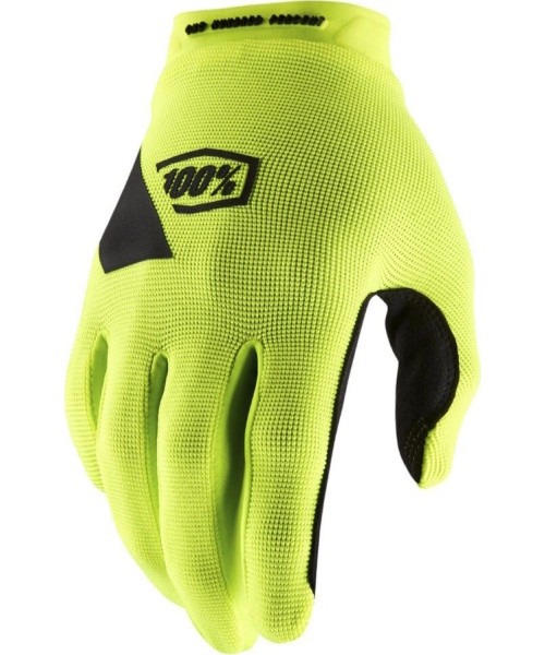 Jalgratta- ja motokrossikindad 100% Ridecamp Fluo Yellow - Fluo Yellow