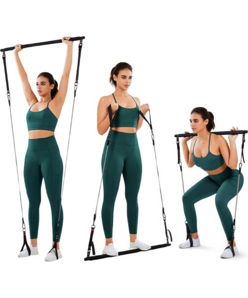 Pilates Bar w/ Resistance Bands & Door Anchor inSPORTline Ancairo
