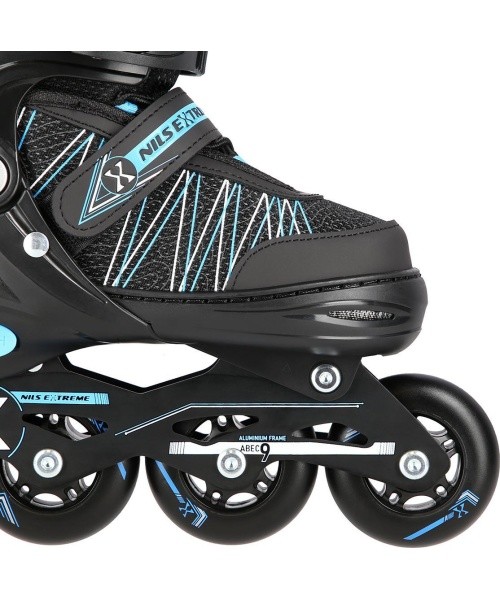 NH11912 2IN1 IN-LINE SKATES/HOCKEY ICE SKATES - Black/Blue