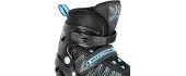 NH11912 2IN1 IN-LINE SKATES/HOCKEY ICE SKATES - Black/Blue