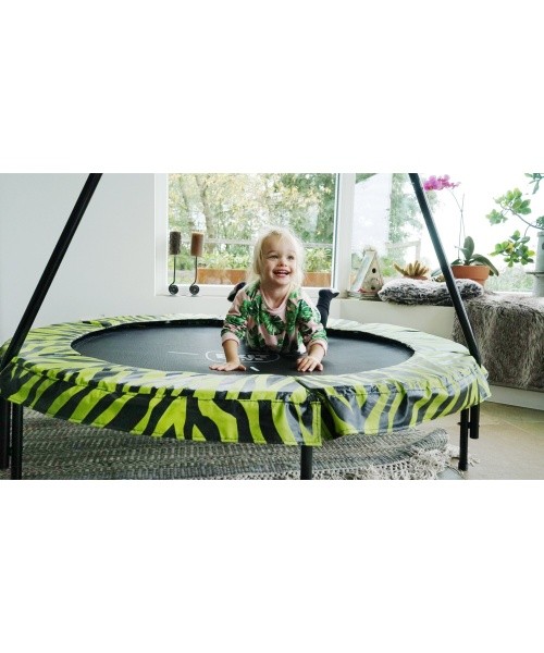 EXIT Tiggy Junior batuut käepidemega ø140 cm, must/roheline