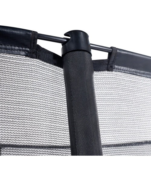 EXIT Dynamic ground level trampoline 244x427cm with safety net - black