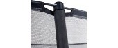 EXIT Dynamic ground level trampoline 244x427cm with safety net - black