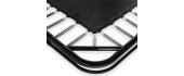 EXIT Dynamic ground level trampoline 244x427cm with safety net - black