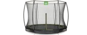 EXIT Silhouette ground trampoline ø244cm with safety net - black Outdoor Round Coil spring Sunken trampoline