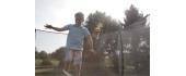 EXIT Silhouette ground trampoline ø244cm with safety net - black Outdoor Round Coil spring Sunken trampoline