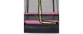 EXIT Silhouette ground trampoline 214x305cm with safety net - pink Outdoor Rectangular Coil spring Sunken trampoline