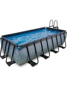 EXIT Stone pool 400x200x100cm with filter pump - grey