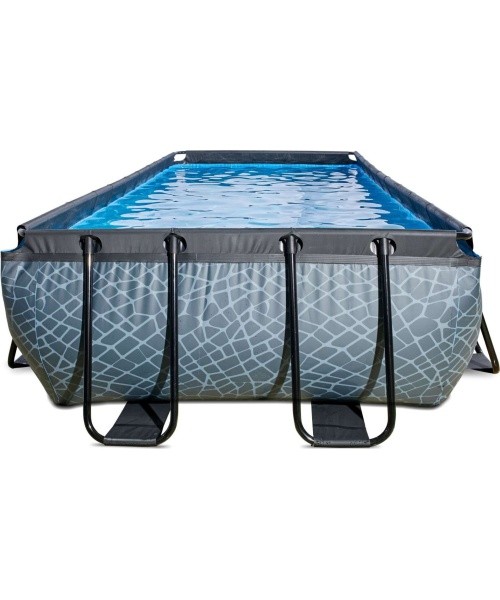 EXIT Stone pool 400x200x100cm with filter pump - grey