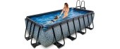 EXIT Stone pool 400x200x100cm with filter pump - grey