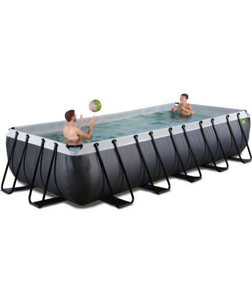 EXIT Black Leather bassein 540x250x100 cm filterpumbaga, must