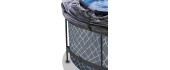 EXIT Stone pool ø360x122cm with dome and sand filter pump - grey