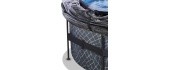 EXIT Stone pool ø450x122cm with dome and sand filter and heat pump - grey