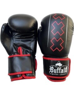 Buffalo Outrage poksikindad, mustad ja punased, 10 oz