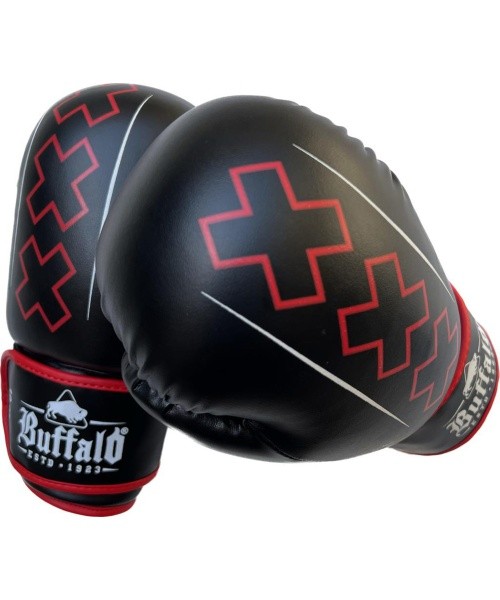 Buffalo Outrage boxing gloves black and red 10oz