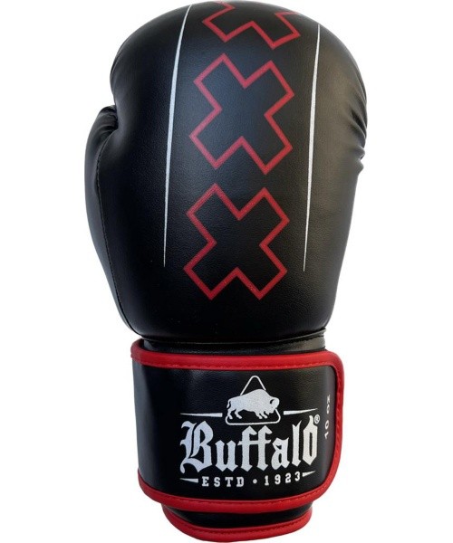 Buffalo Outrage boxing gloves black and red 10oz