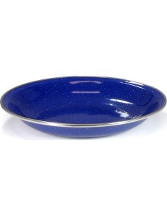 Enamel Plate Origin Outdoors Deep 20cm, Blue