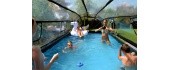 EXIT Black Leather pool 540x250x100cm with sand filter pump and dome and heat pump - black