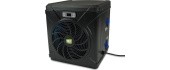 EXIT Black Leather pool ø450x122cm with sand filter pump and dome and heat pump - black