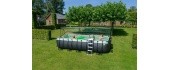 EXIT Black Leather pool 540x250x122cm with sand filter pump and dome and heat pump - black