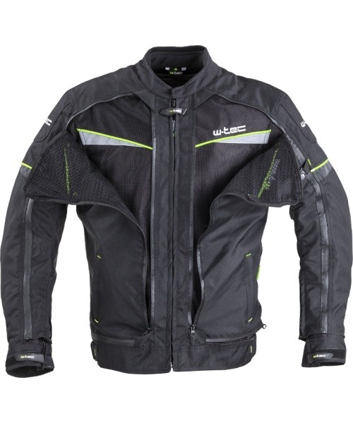 Men’s Motorcycle Jacket W-TEC Progair - Black-Fluo