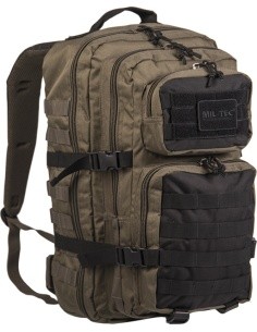 Mil-Tec US Assault Large seljakott roheline/must 36 l