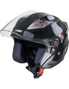 Mootorratturi kiiver W-TEC Putta - Must/pronks