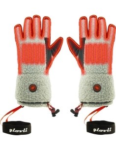 Heated Faux Shearling Gloves Glovii GS3 - Beige, Black