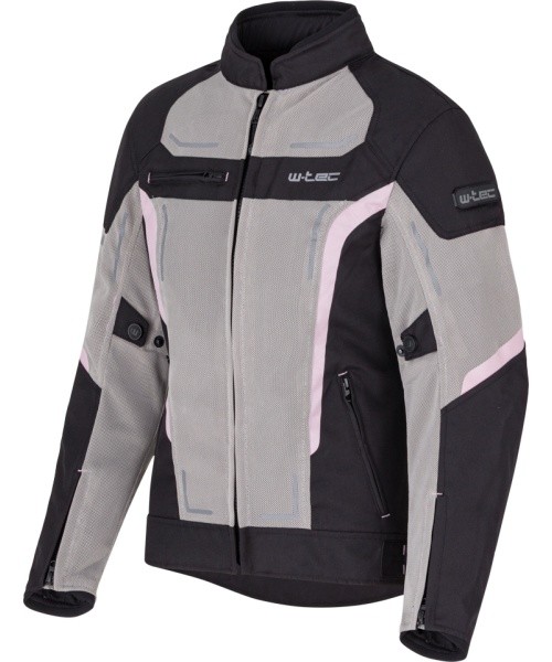 Women’s Summer Motorcycle Jacket W-TEC Mirelia - Black-Grey-Fluo