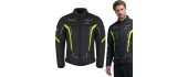 Meeste suvine mootorrattajope W-TEC Mirelio - Must-fluo