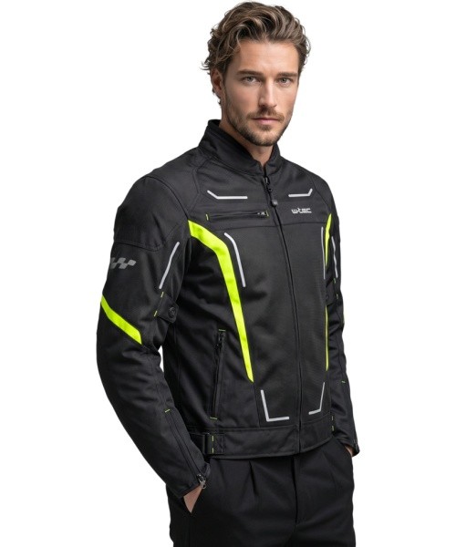 Men’s Summer Motorcycle Jacket W-TEC Mirelio - Black and grey
