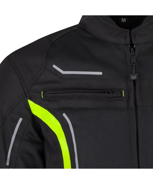 Men’s Summer Motorcycle Jacket W-TEC Mirelio - Black and grey