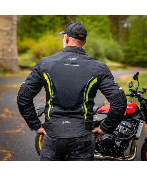 Men’s Summer Motorcycle Jacket W-TEC Mirelio - Black and grey