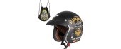 Mootorratturi kiiver W-TEC Kustom Black Heart - Ride Culture, matt must
