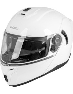 Avatav mootorrattakiiver W-TEC Benidor - White Glossy