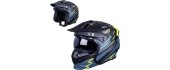 Modular Motorcycle Helmet W-TEC Badalone Graphic - Matně černá-žlutá