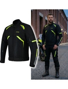 Mootorratturi jope W-TEC Timuco - Black-Fluo