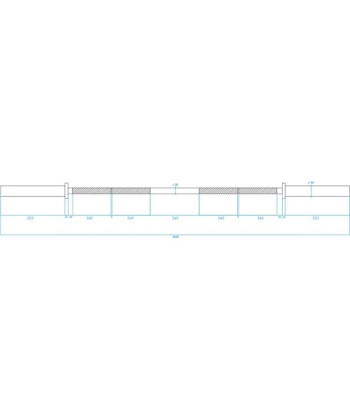 GO320 OLYMPIC BAR WITH LOCK JAW HMS