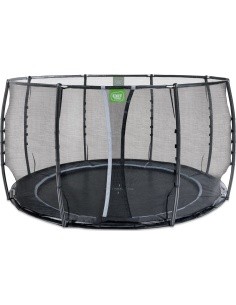 EXIT Dynamic maapinnaga batuut ø366 cm turvavõrguga – must