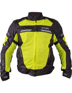 Meeste suvine mootorrattajope W-TEC Saigair - Fluorestseeriv kollane-must