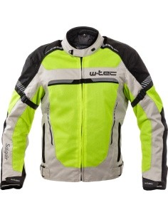 Men’s Summer Motorcycle Jacket W-TEC Saigair - Fluo Yellow-Gray