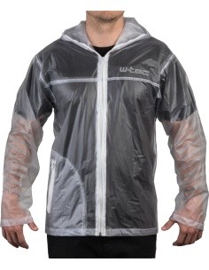 Motorcycle Raincoat W-TEC Lighty - Transparent