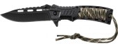 CAMO ONE HAND KNIFE PARACORD W.FIRE STARTER