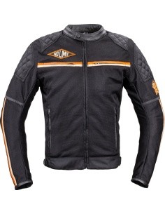 Meeste mootorratturi jope W-TEC 2Stripe - Must-beež-oranž