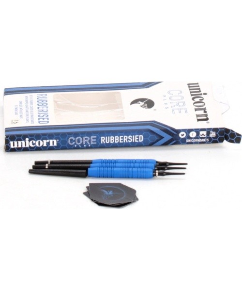 Noolemängu nooled Unicorn Core Plus Rubberized Brass Blue, 3 tk